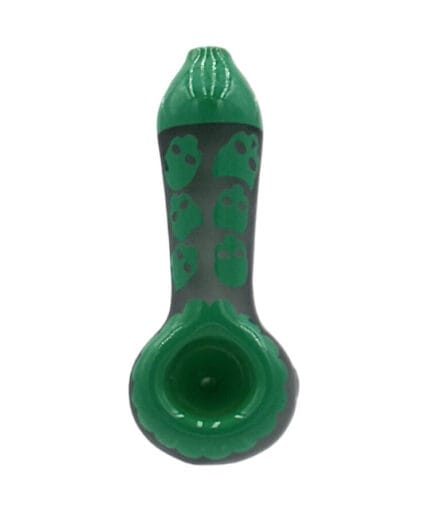 Skull Pattern Glass Pipe