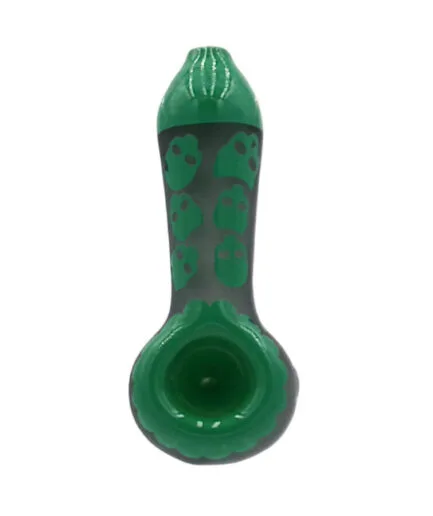 Skull Pattern Glass Pipe